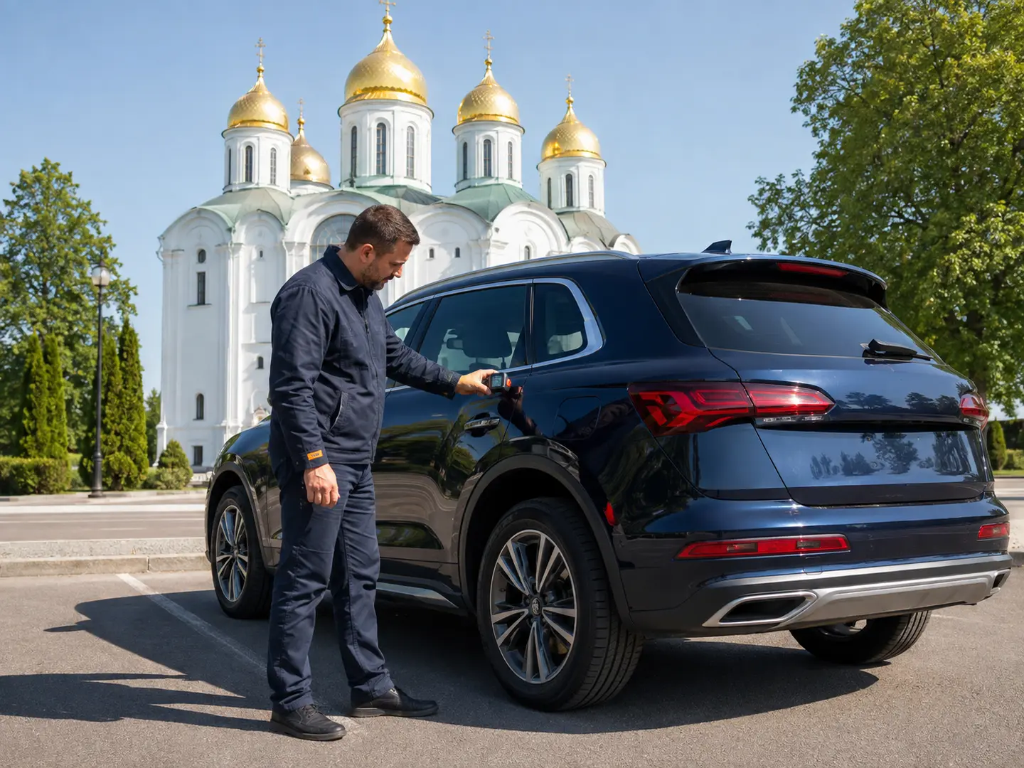 Перевірка кузова авто в історичному центрі Чернігова