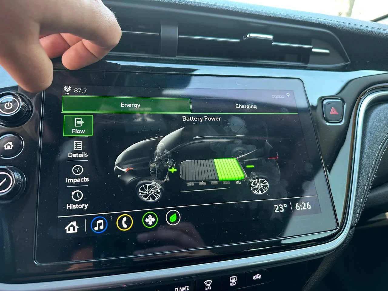 Енергетичний екран Chevrolet Bolt 2023