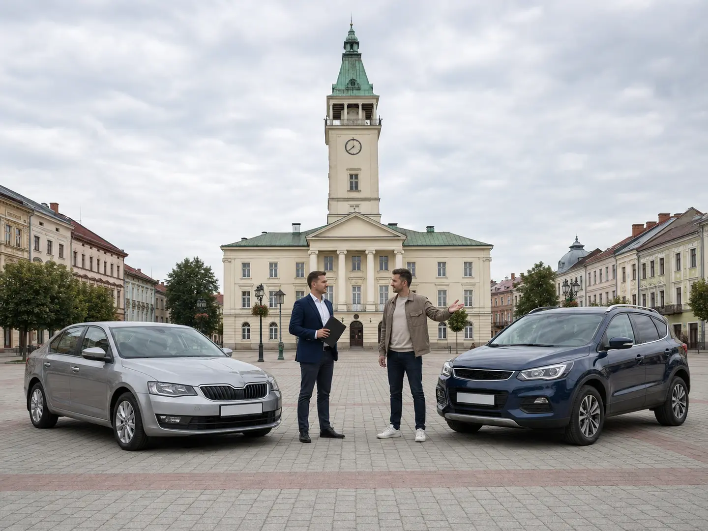 Порівняння автомобілів на площі Ринок у Дрогобичі