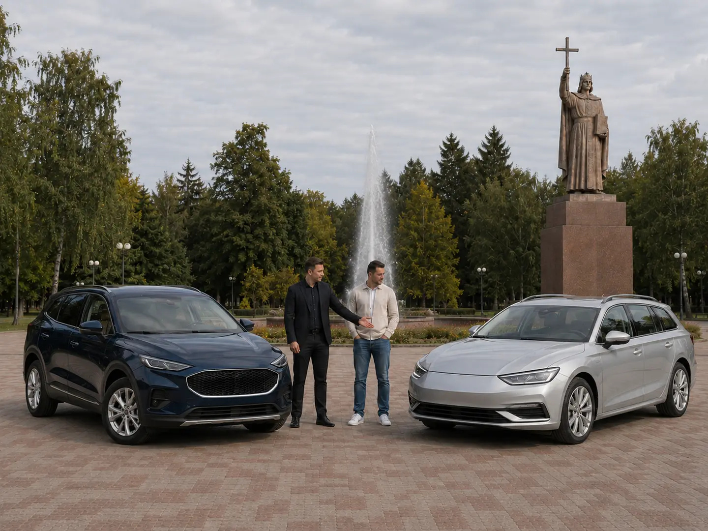 Порівняння автомобілів у міському парку Коростеня