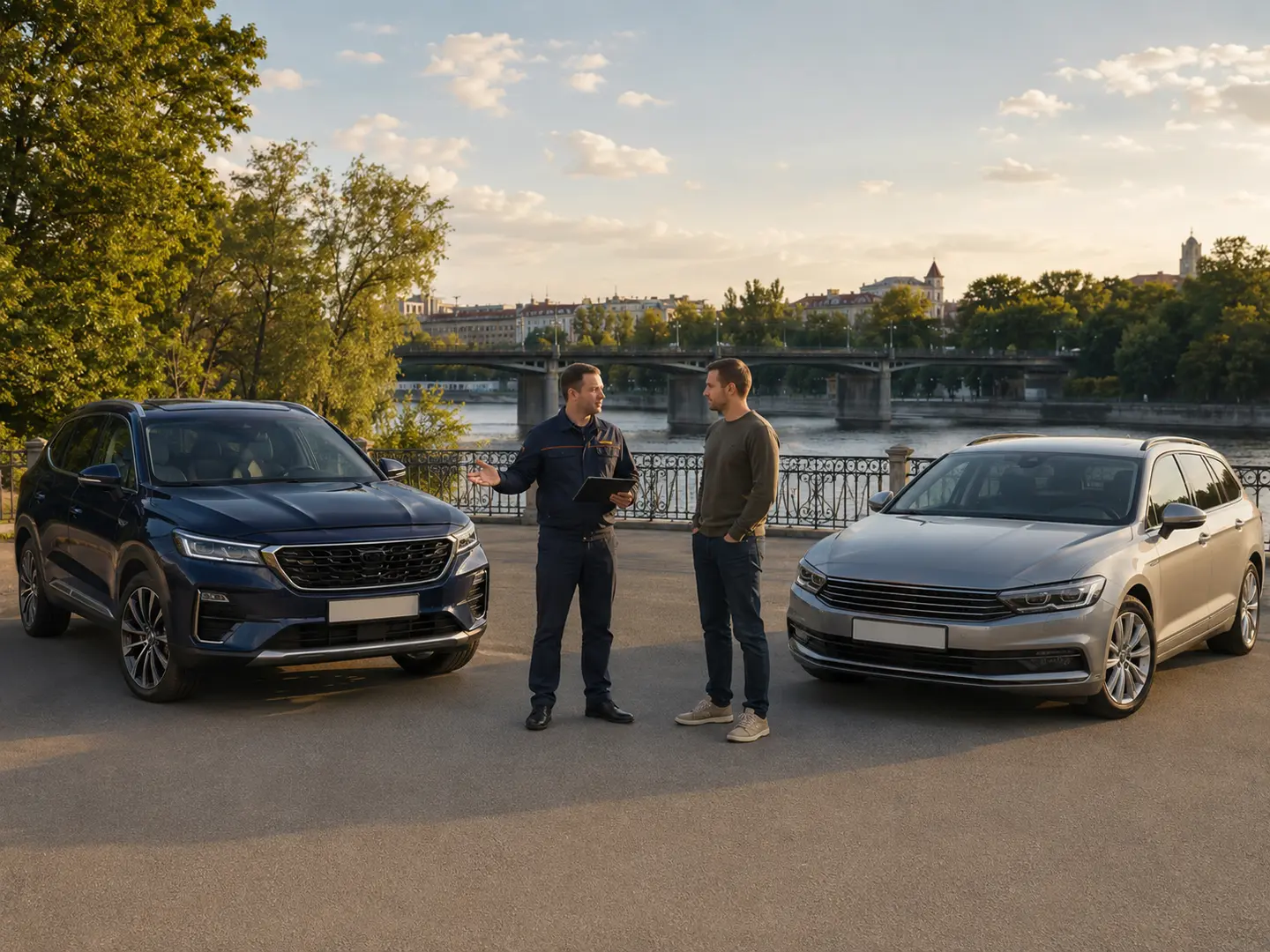 Порівняння автомобілів на набережній Інгулу у Кропивницькому